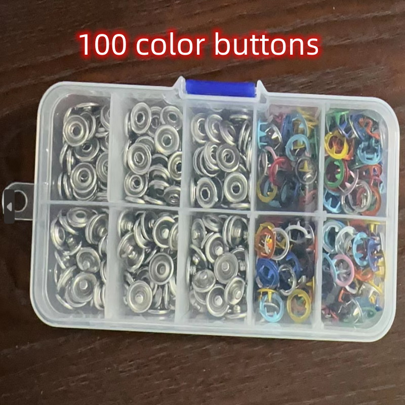 Colorful Five Claw No Sew Prong Snap Buttons SetMetal Snap Button