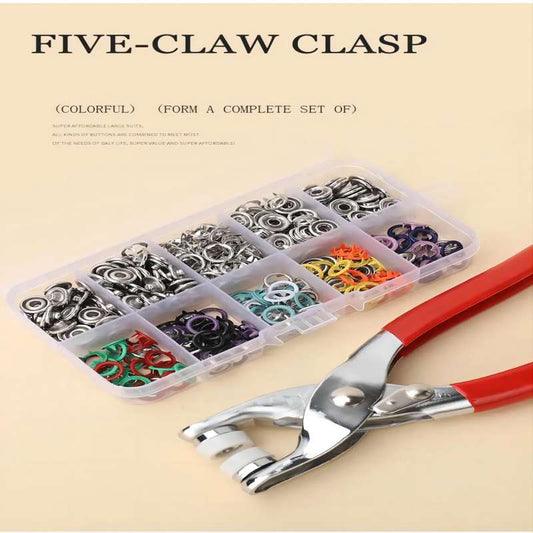 Colorful Five Claw No Sew Prong Snap Buttons SetMetal Snap Button