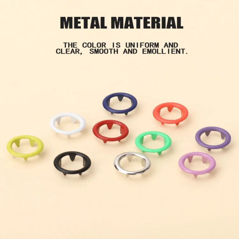 Colorful Five Claw No Sew Prong Snap Buttons SetMetal Snap Button